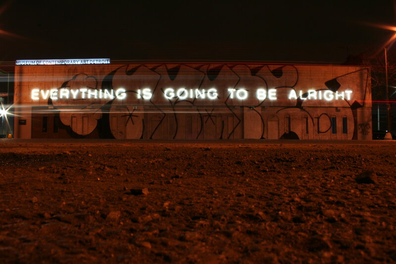 Art installation at night