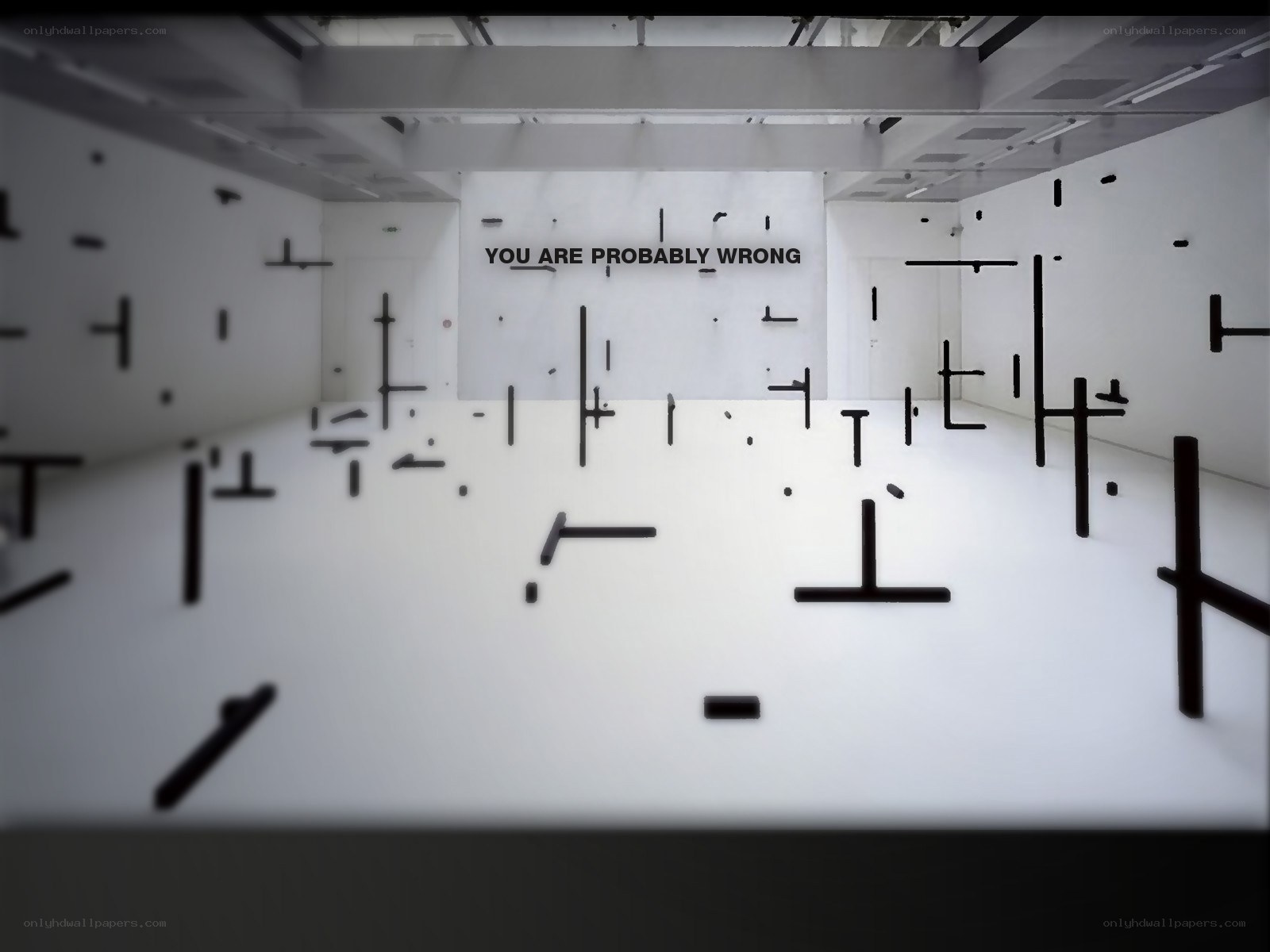 art installation with text