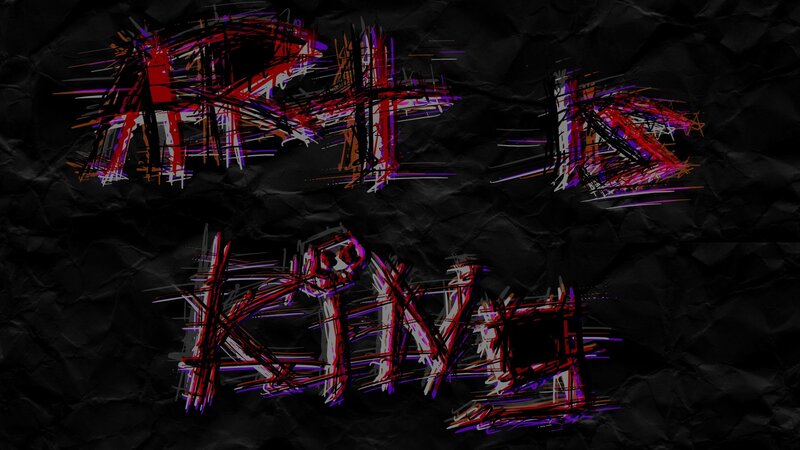 Art is King text on crumpled paper