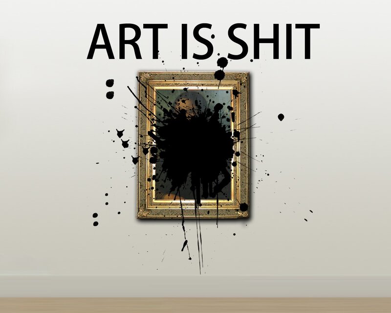 art is shit splatter