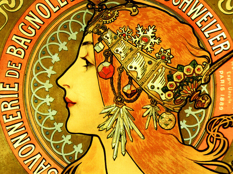 Art Nouveau advertisement for Bagnolles soap