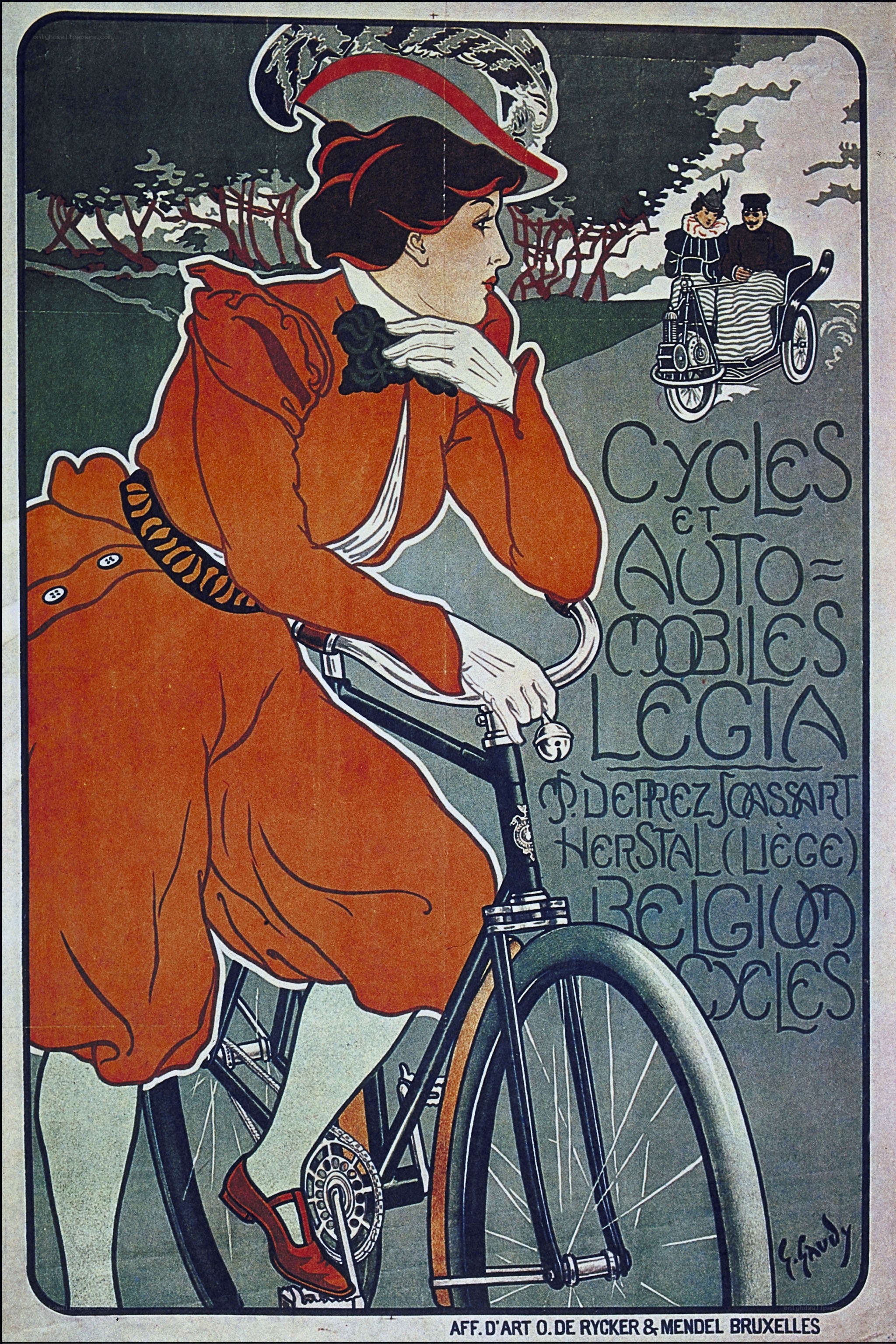 Art Nouveau bicycle advertisement