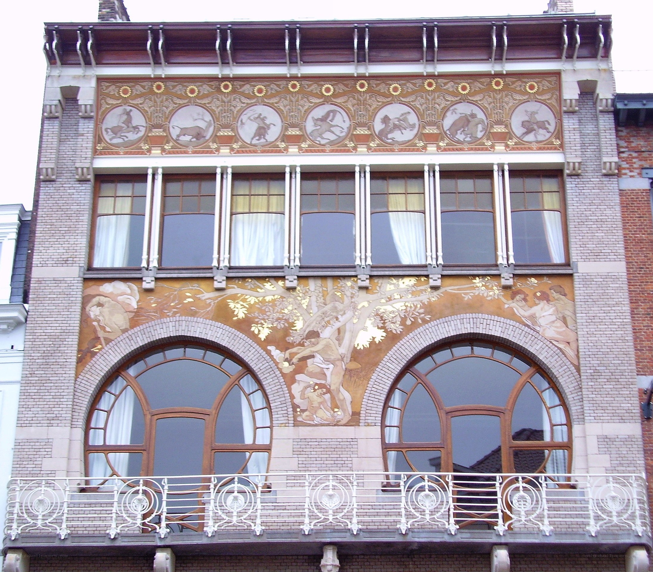 Art Nouveau building facade