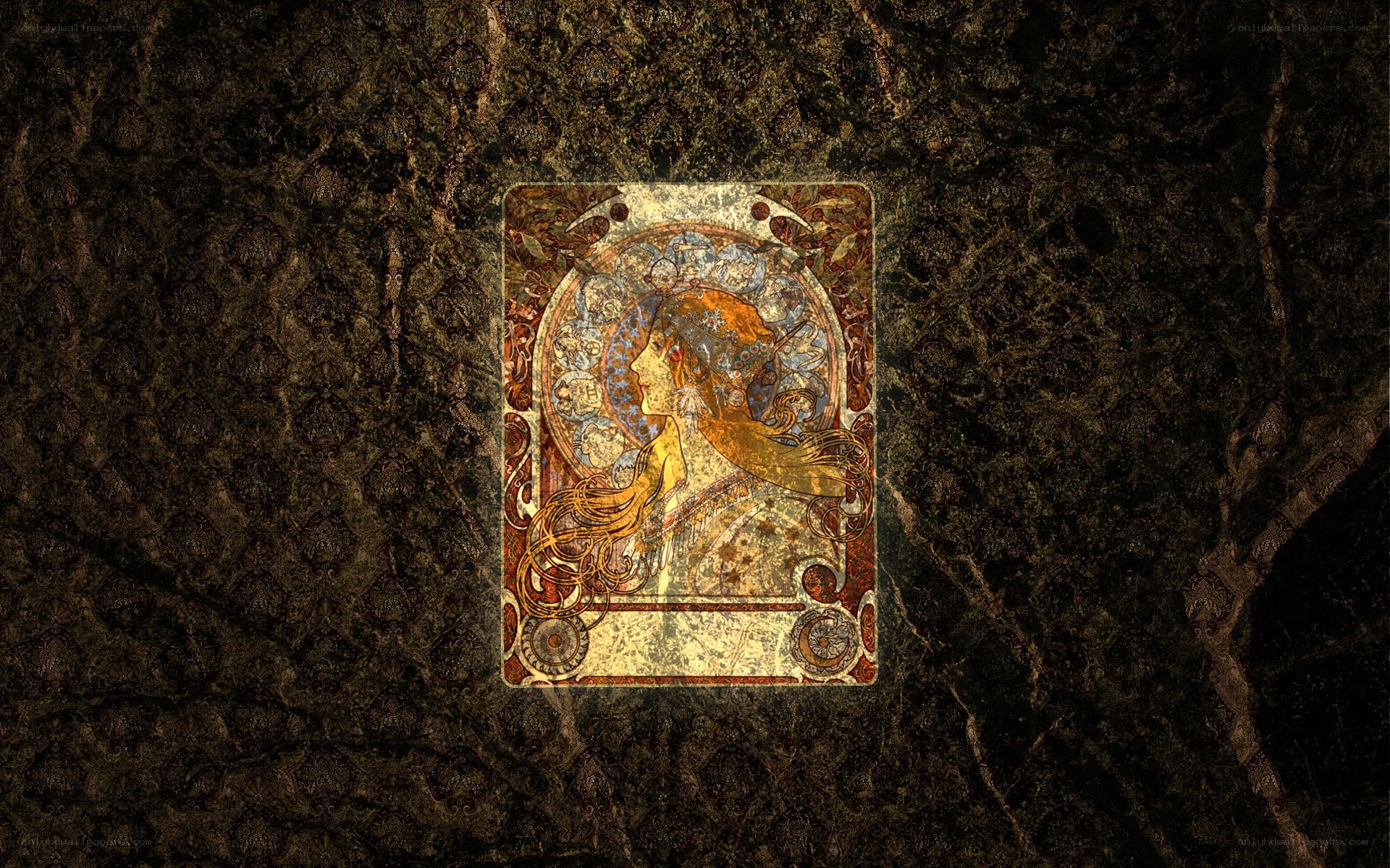 Art Nouveau card illustration