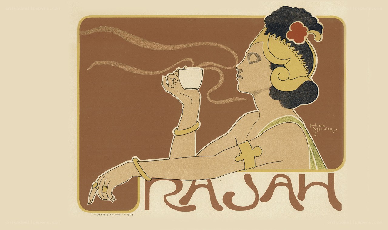 Art Nouveau coffee advertisement