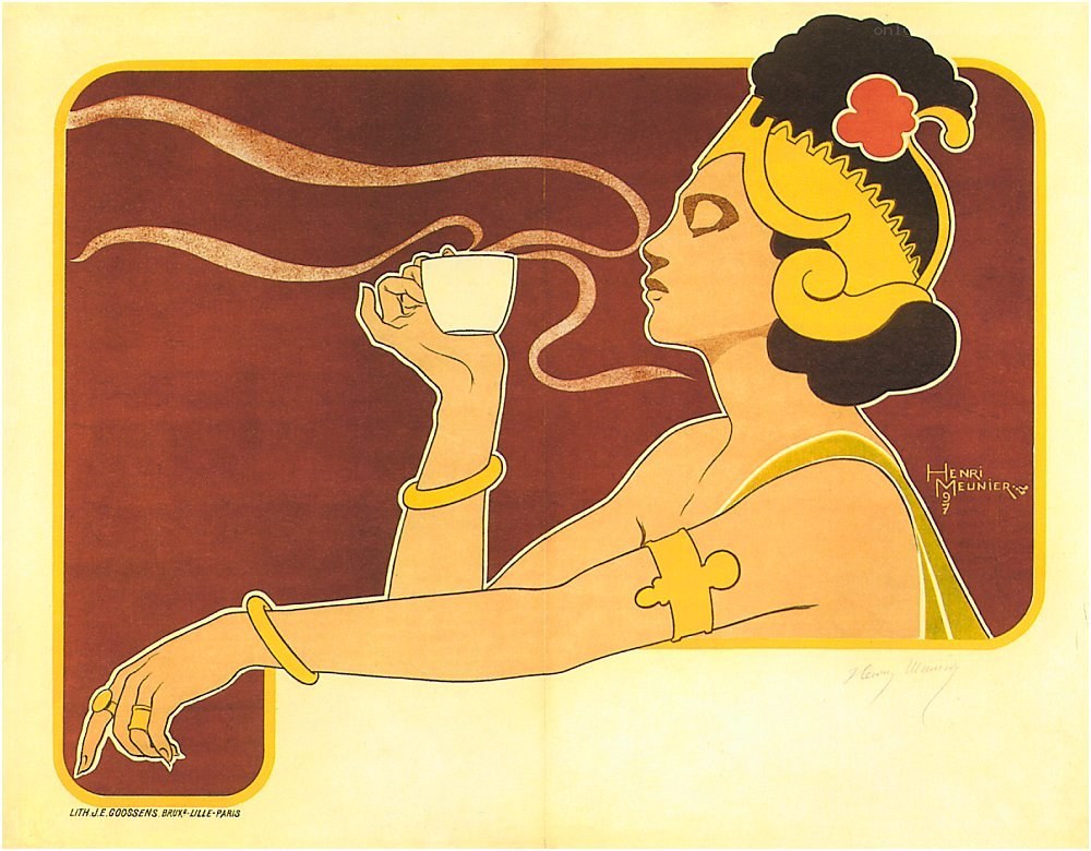 Art Nouveau coffee drinker