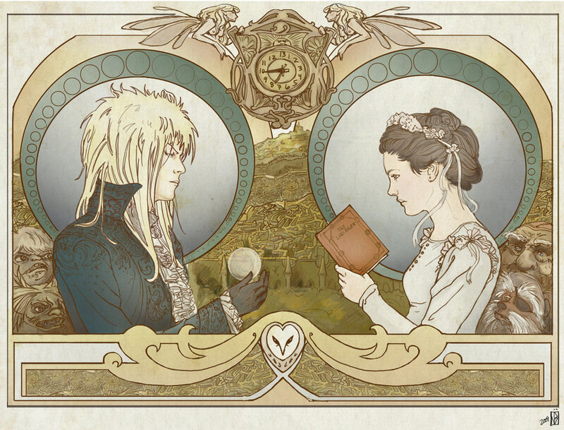 Art Nouveau fantasy illustration