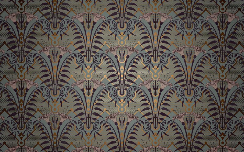 Art Nouveau floral pattern