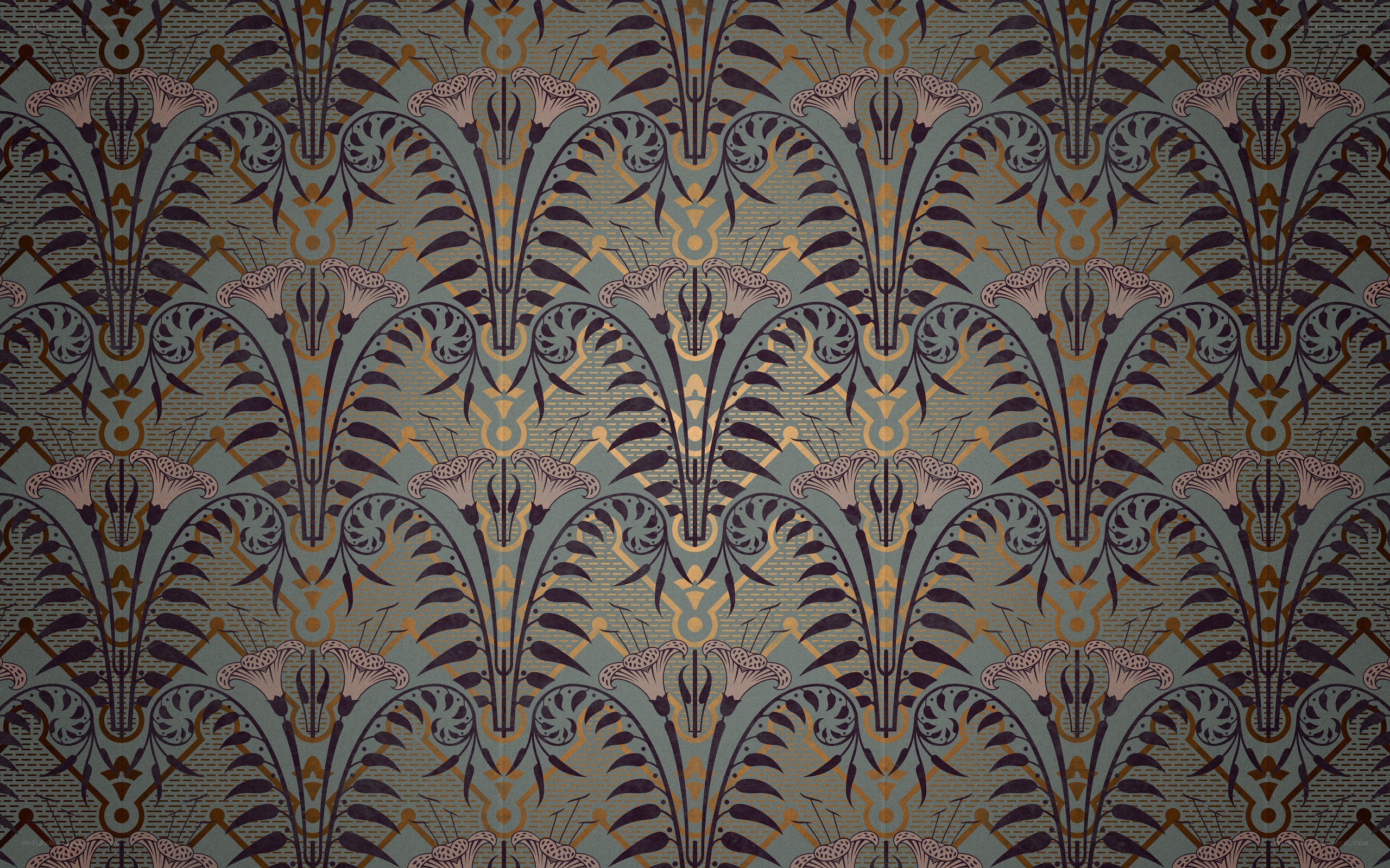 Art Nouveau floral pattern
