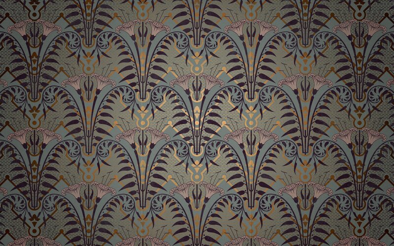 Art Nouveau floral pattern