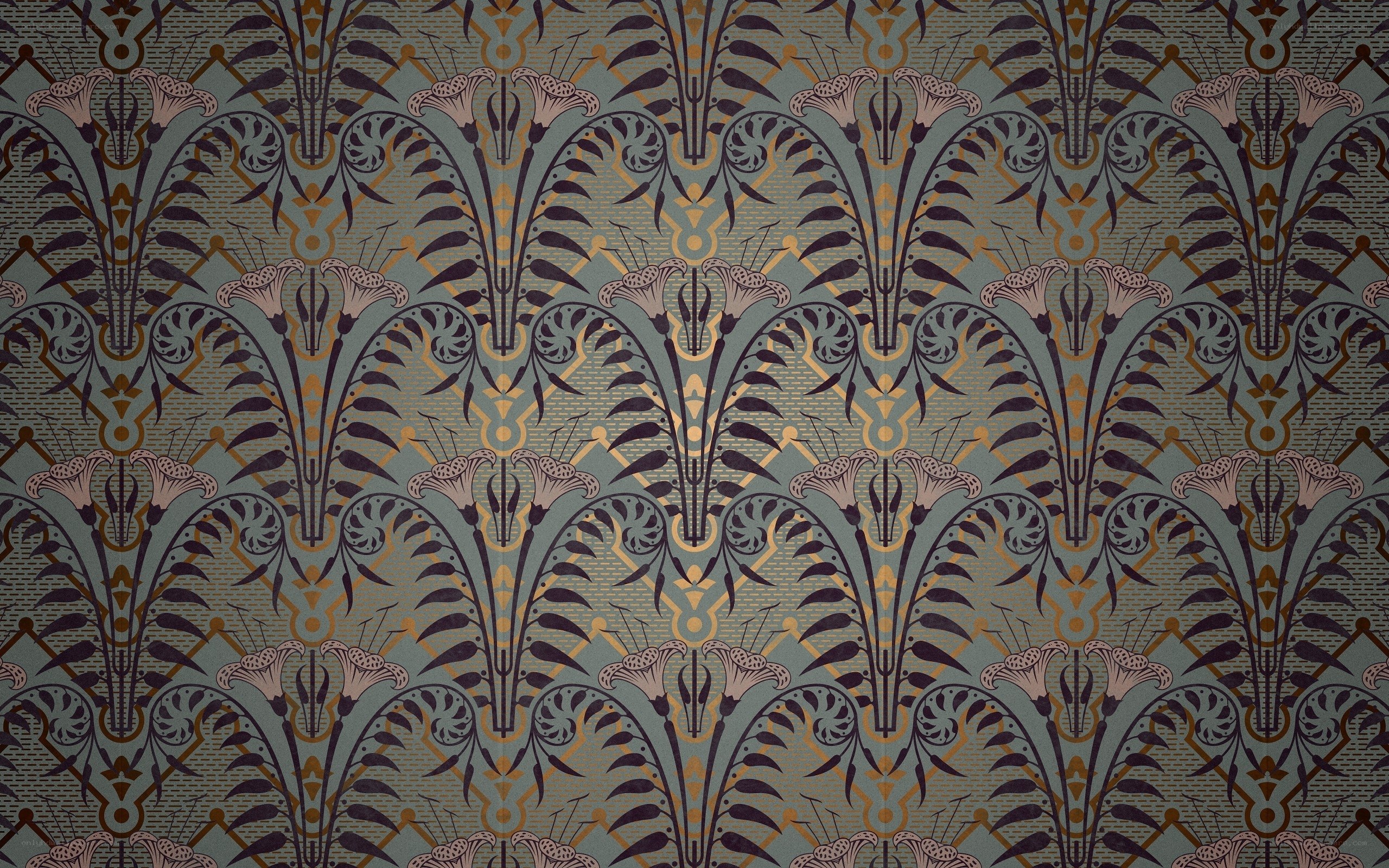 Art Nouveau floral pattern