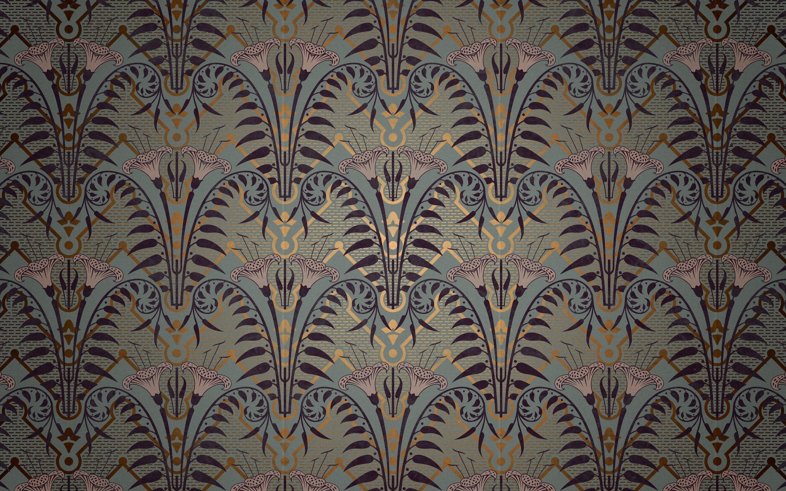 Art Nouveau floral pattern