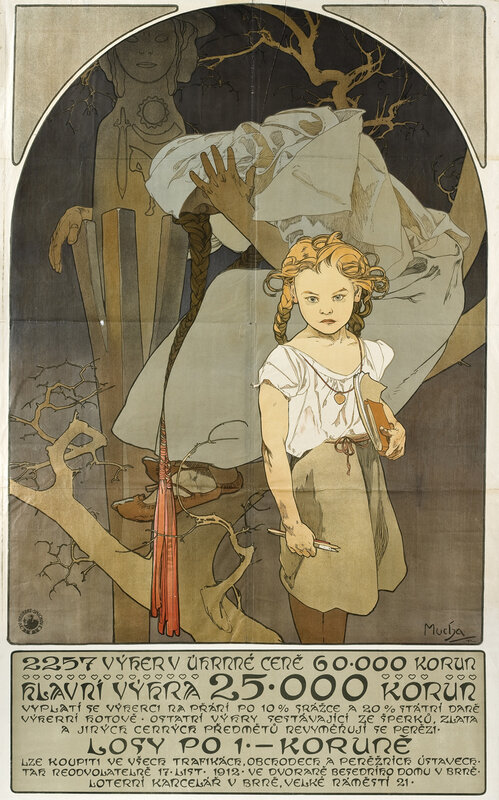 Art Nouveau lottery poster