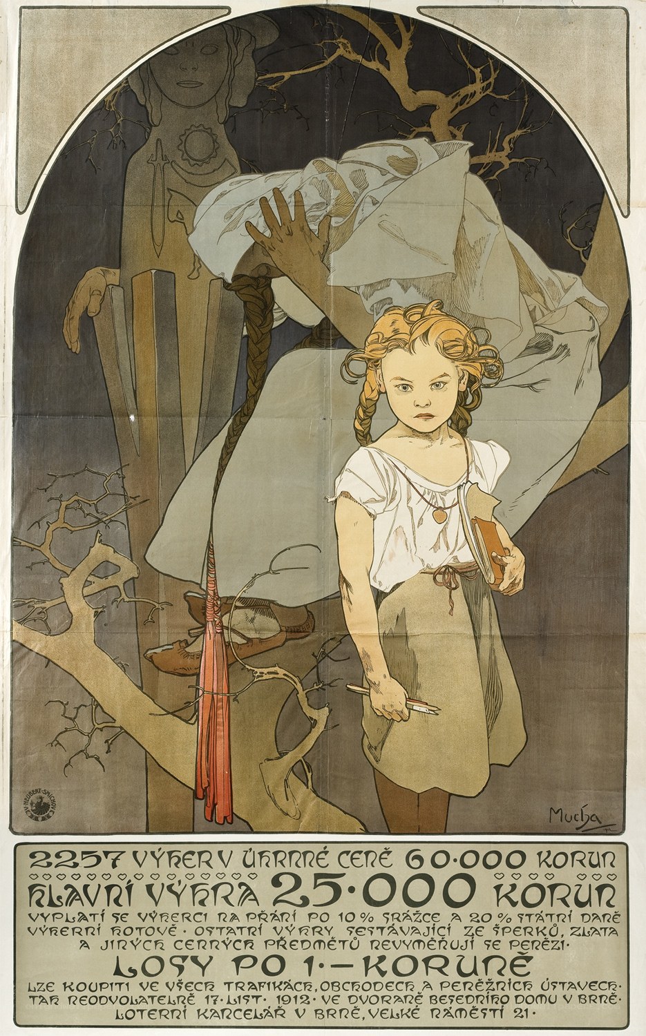 Art Nouveau lottery poster