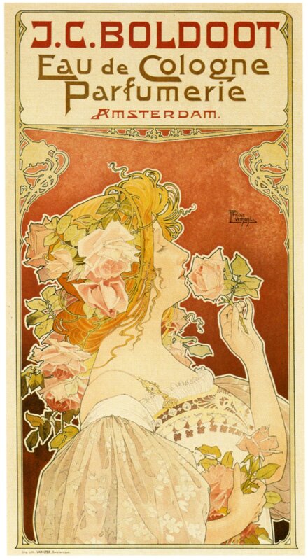 Art Nouveau perfume poster