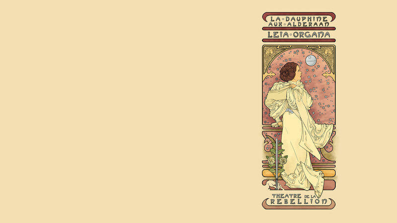 Art Nouveau Star Wars poster