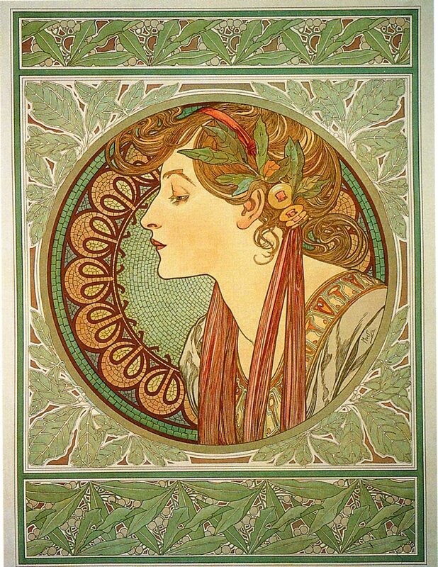 Art Nouveau woman portrait