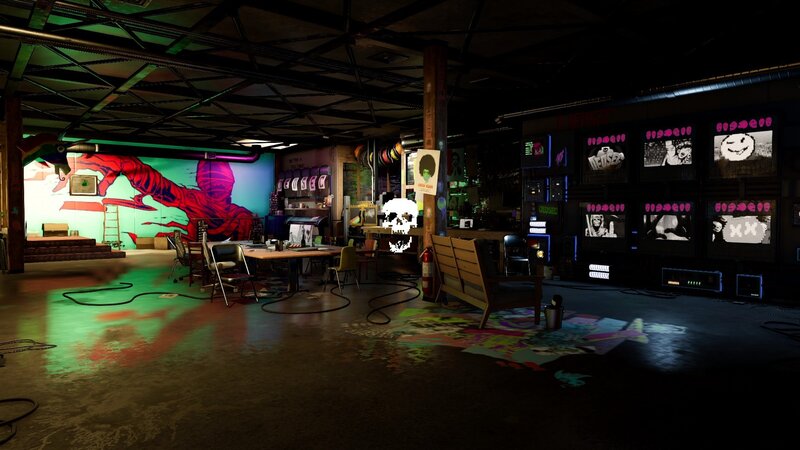 Art Studio with Monitors