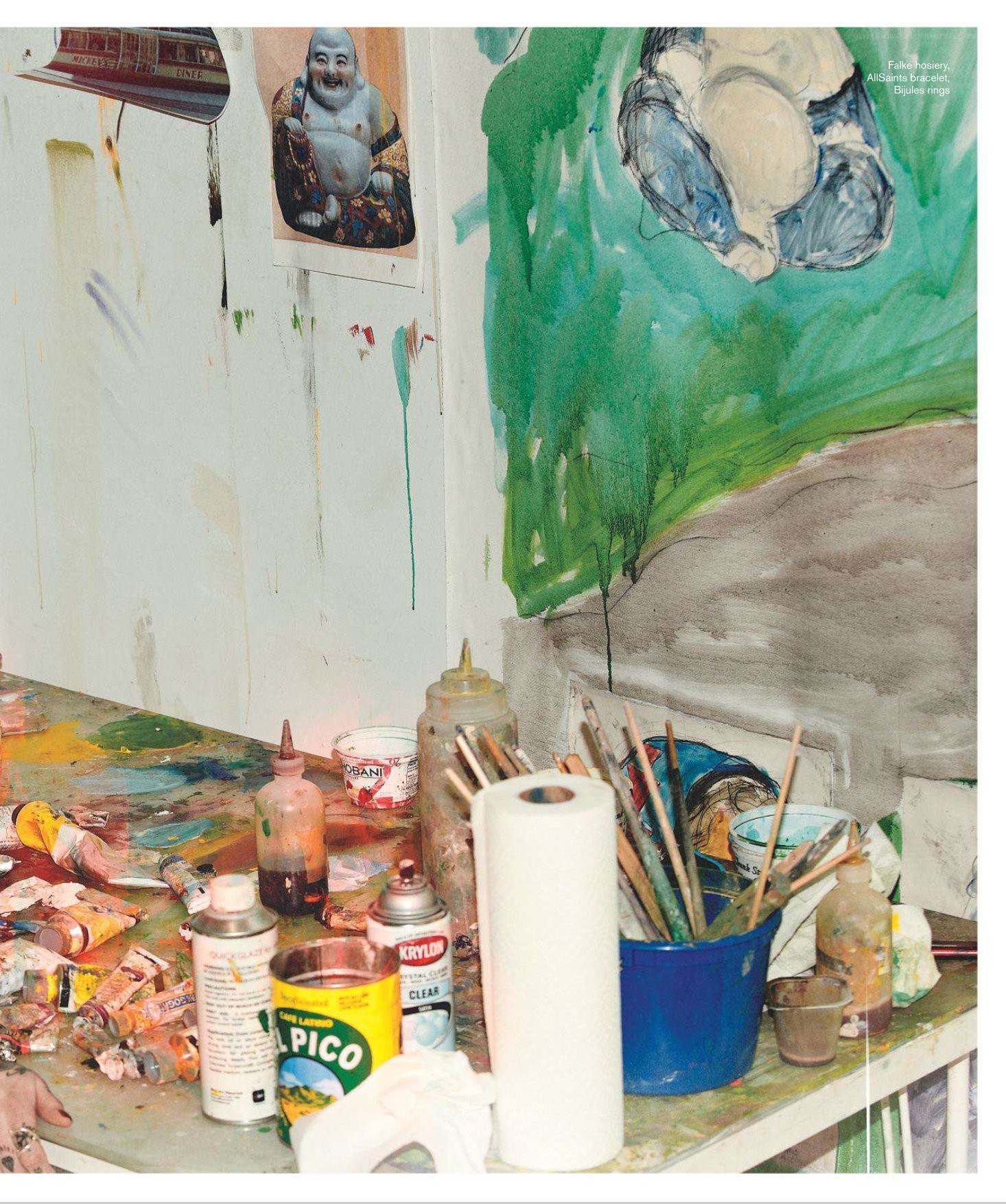 art studio with supplies