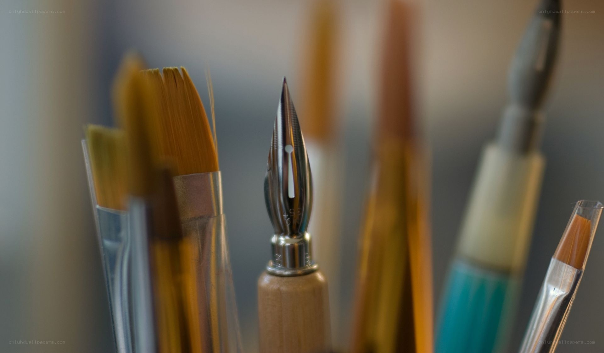 art supplies in a holder