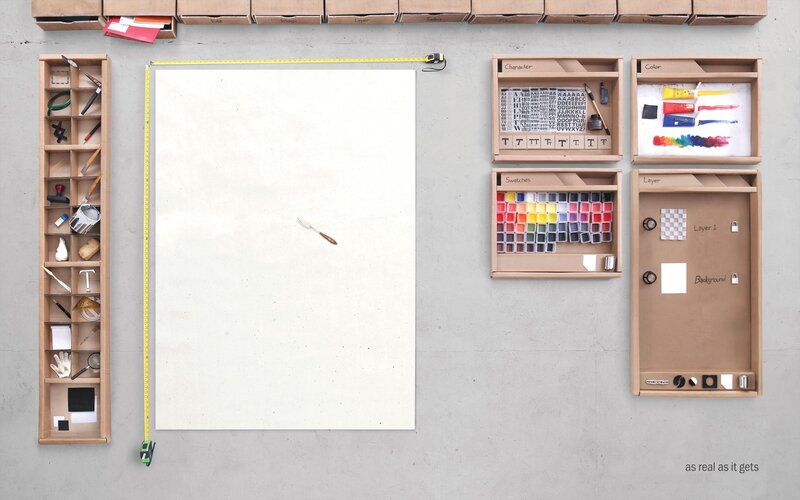 Art Supplies on Table