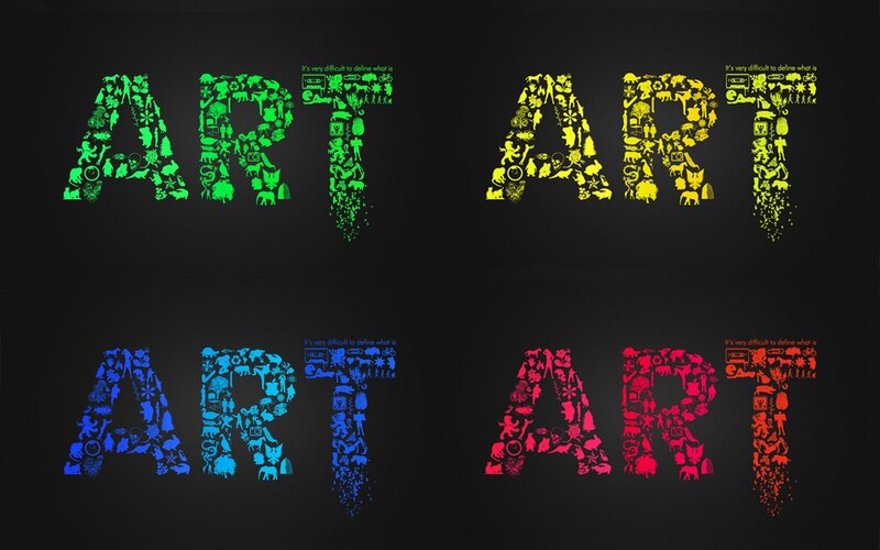 Art word design collage