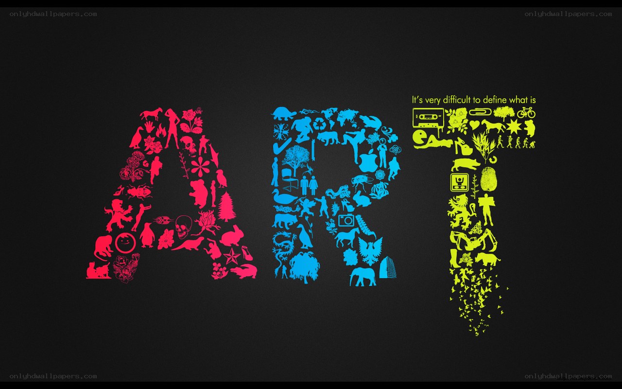 Art word with icons