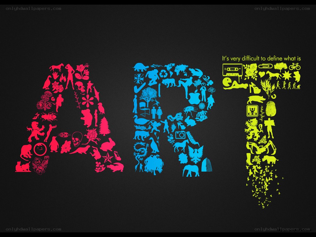 Art word with icons
