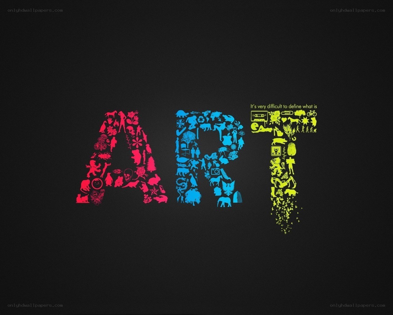 Art word with icons