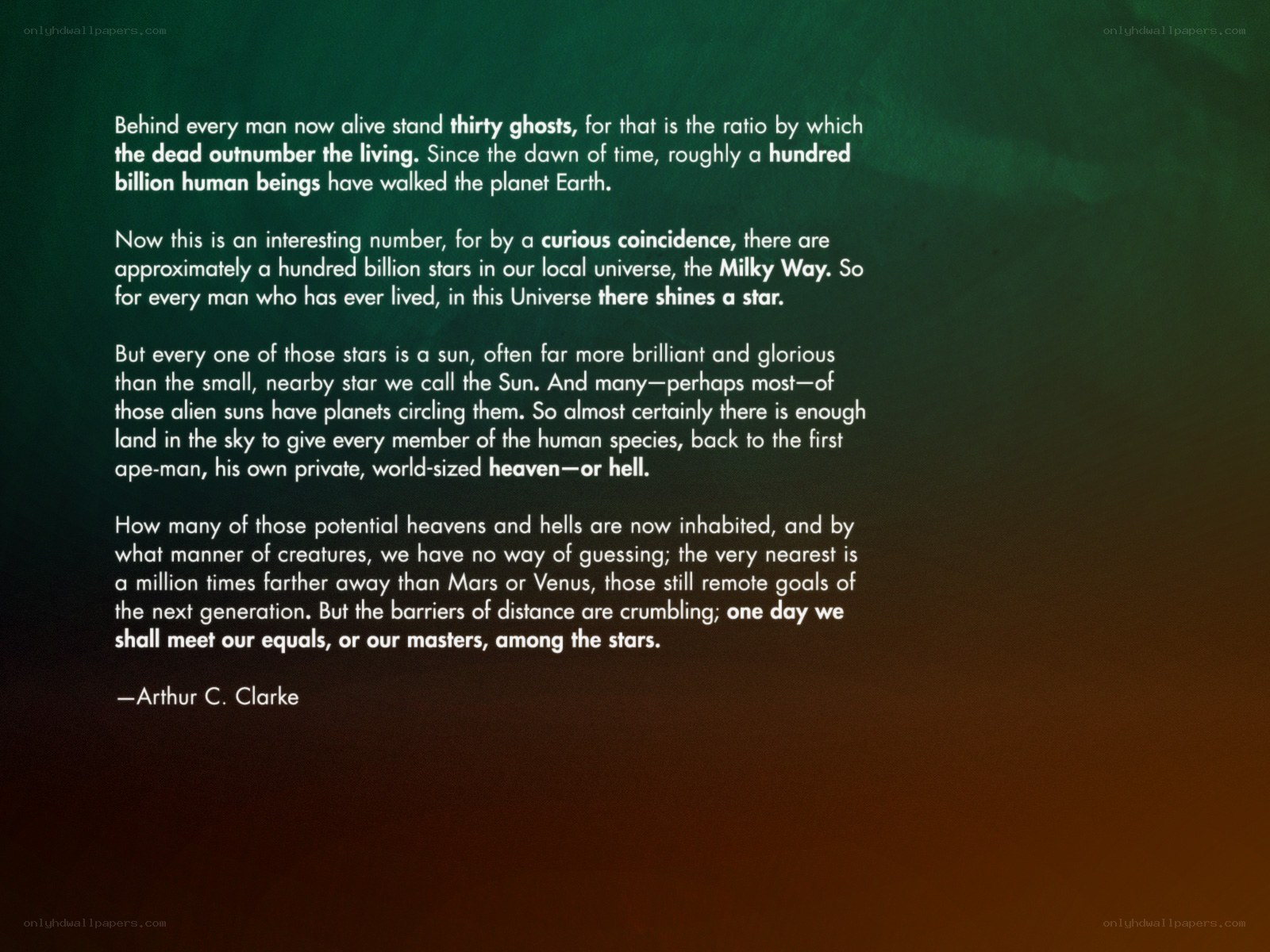 Arthur C. Clarke quote