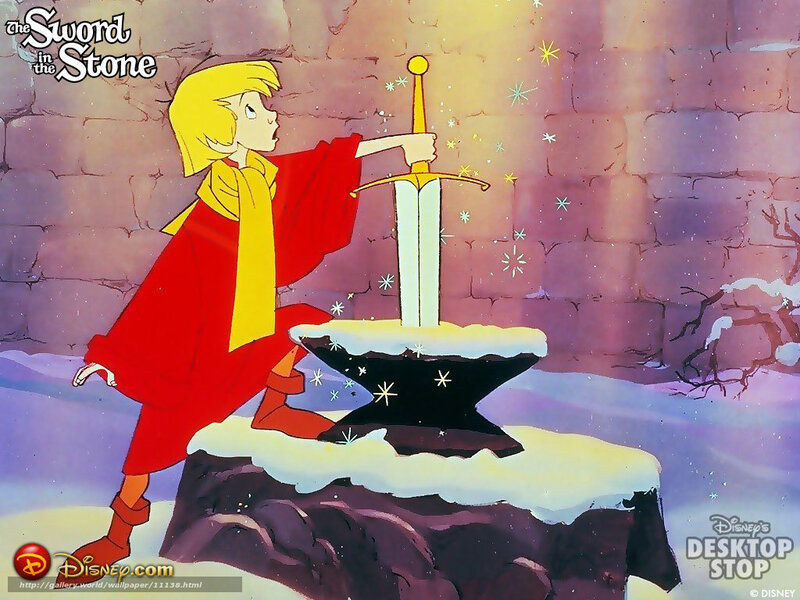 Arthur pulls sword from stone
