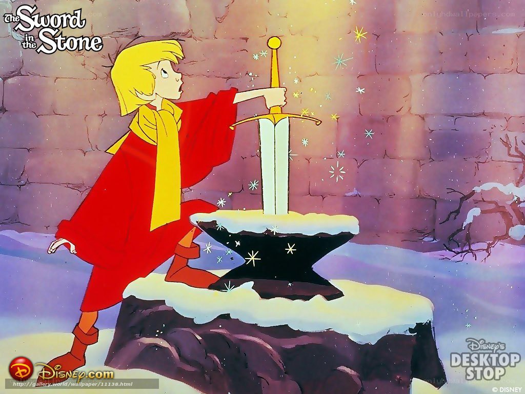 Arthur pulls sword from stone