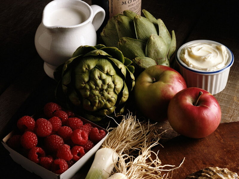 Artichokes and Fruit