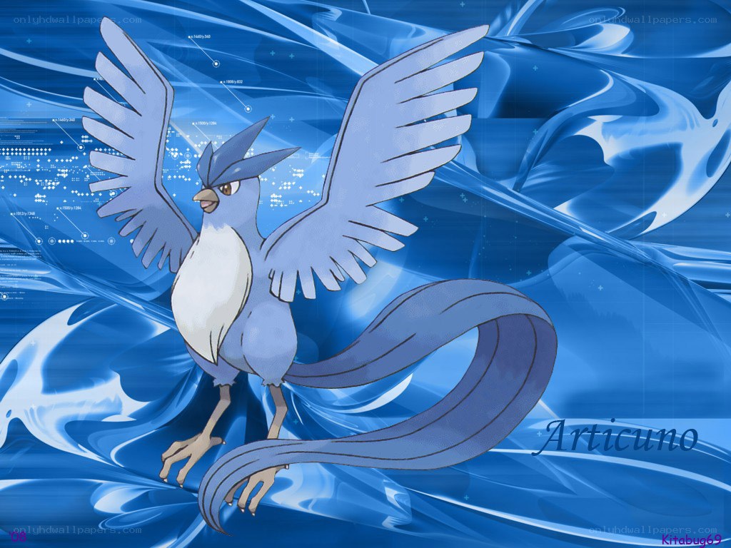 Articuno in a blue vortex