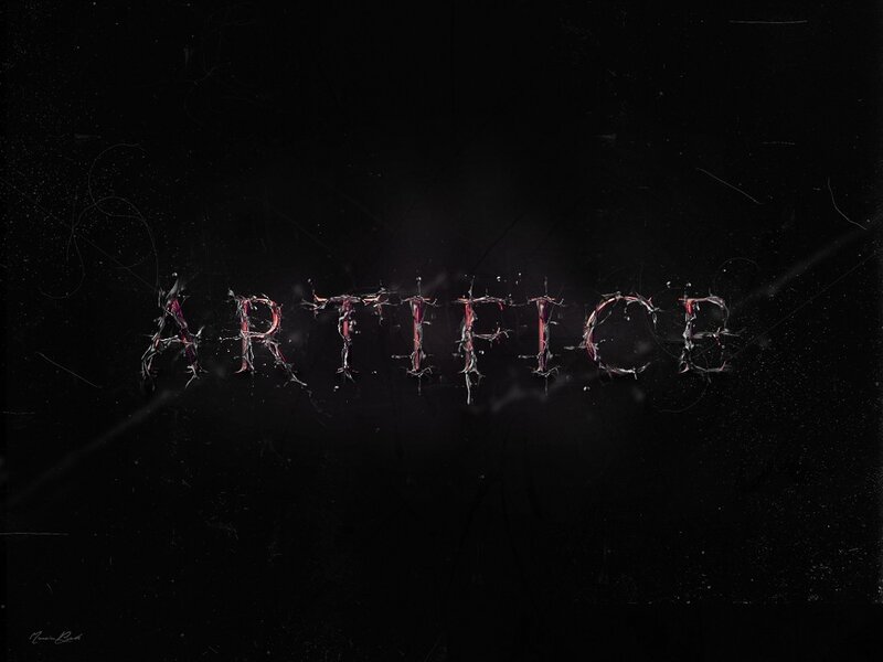 Artifice text with blood effect