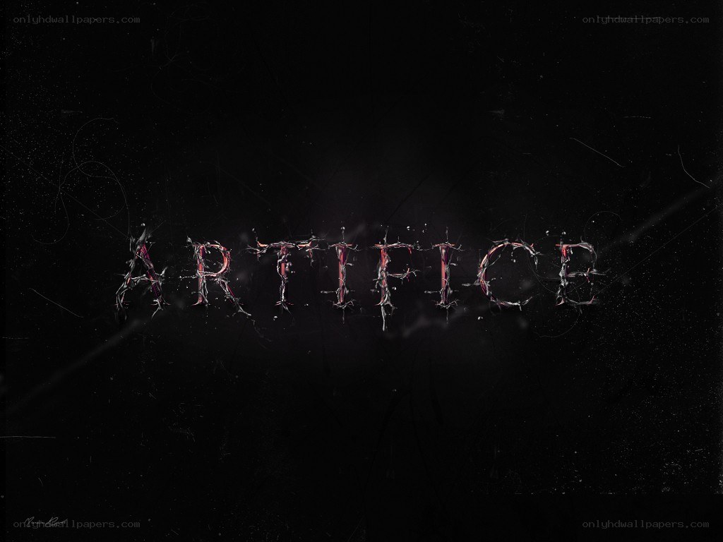 Artifice text with blood effect