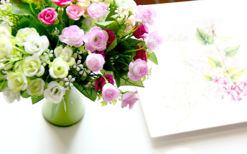 Artificial Flower Bouquet — Green, Calm