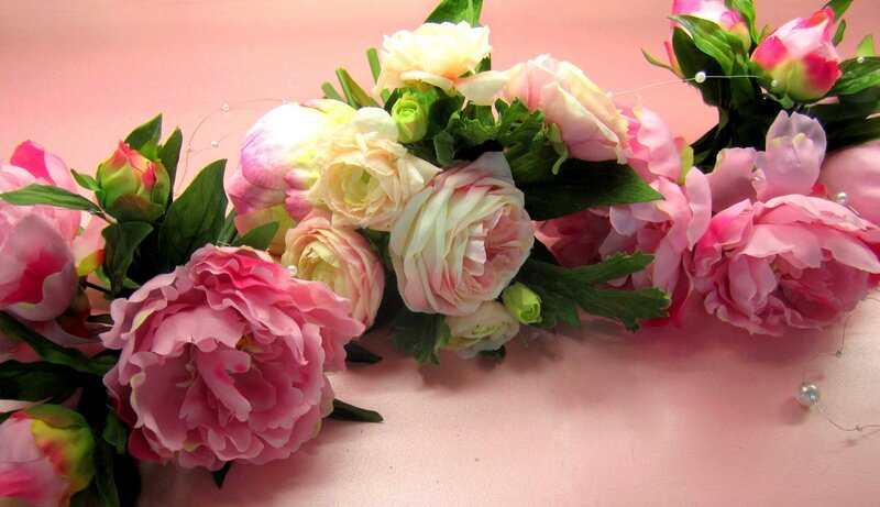 Artificial Flower Bouquet — Pink, Calm, Photograph