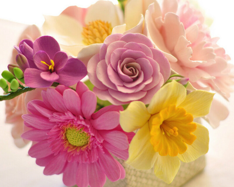 Artificial Flower Bouquet — Pink, Calm, Spring