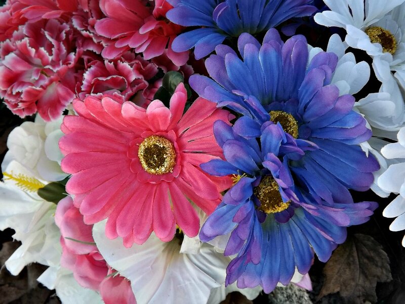 Artificial Flower Bouquet — Pink, Colorful