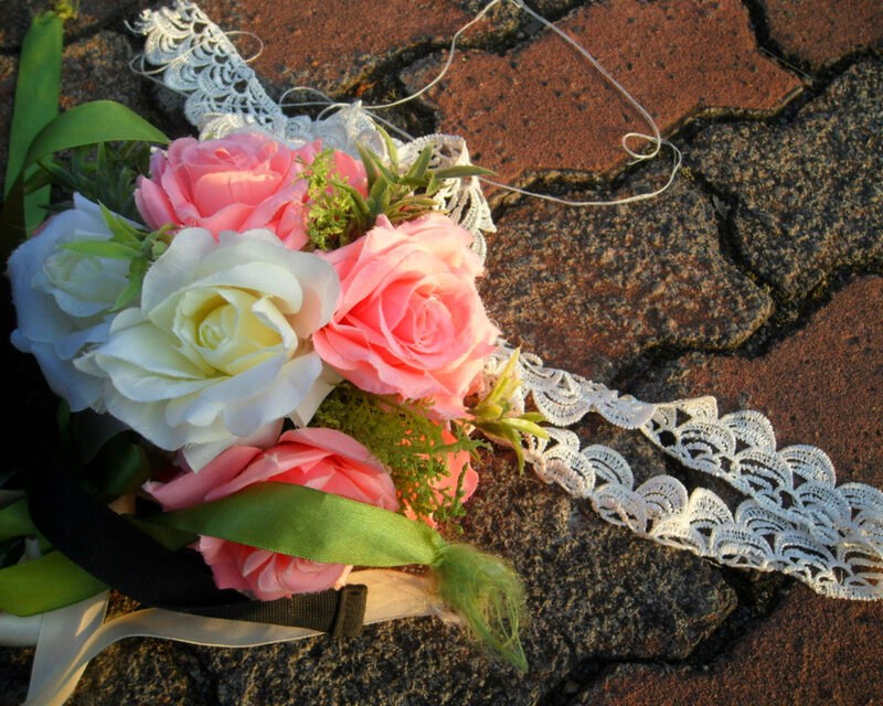 Artificial Flower Bouquet — Pink, Serene, Sunset