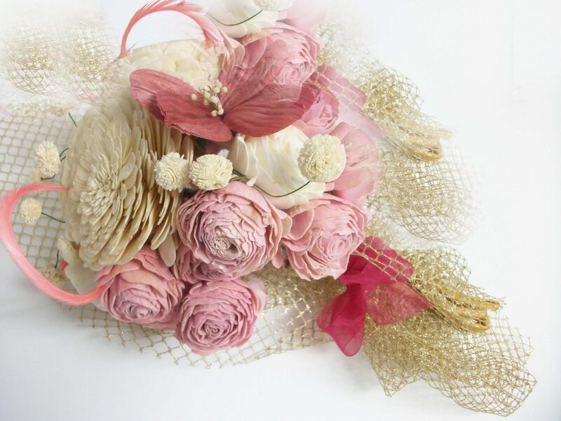 Artificial Flower Bouquet — Pink