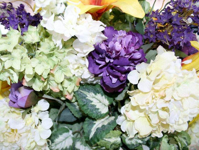 Artificial Flower Bouquet — Purple, Calm, Photograph