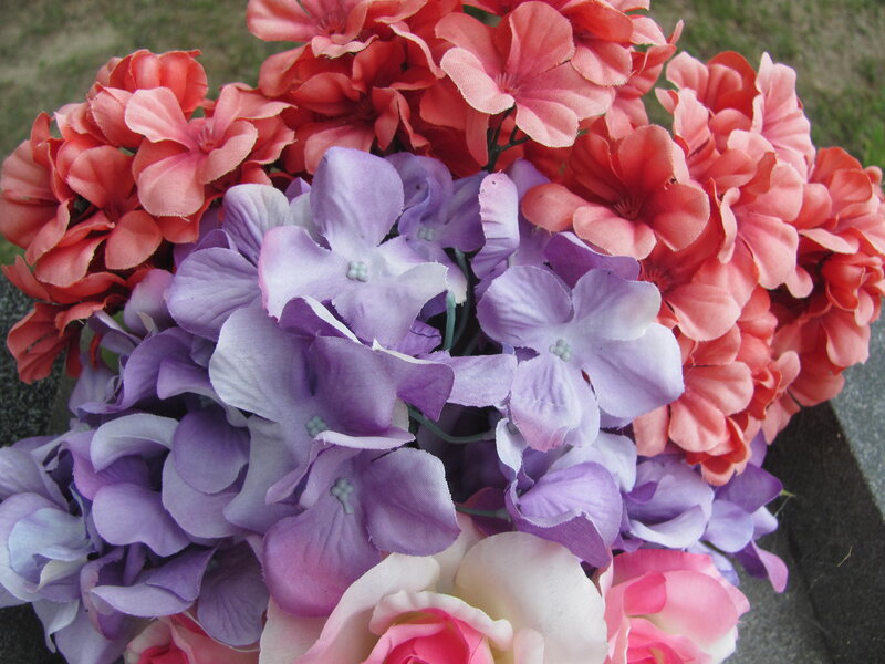 Artificial Flower Bouquet — Purple, Calm