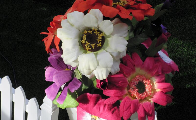 Artificial Flower Bouquet — White, Bright