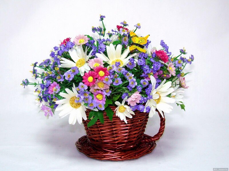 Artificial Flower Bouquet — White