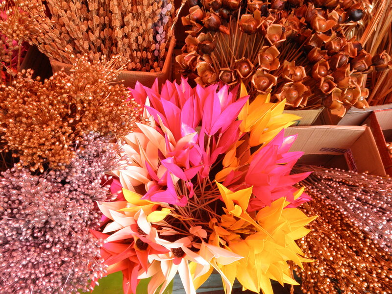 Artificial Flowers in Boxes
