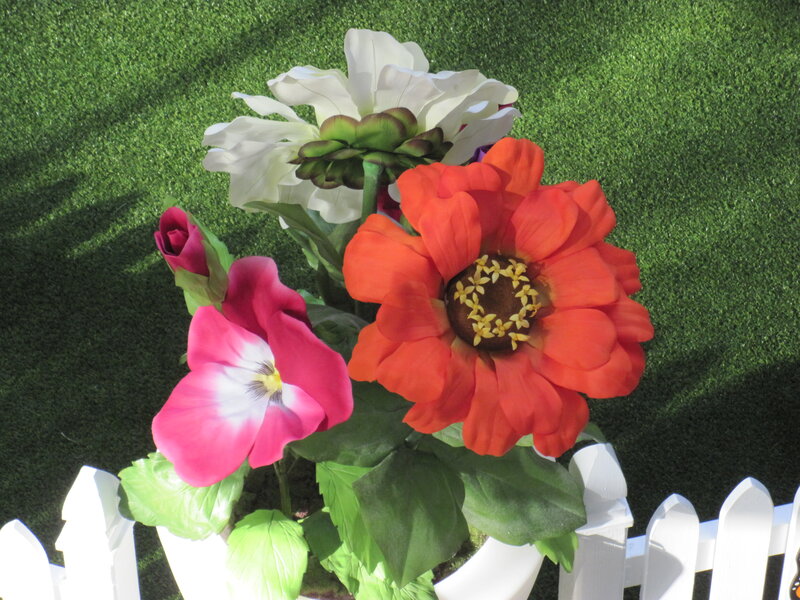 Artificial Flowers in Planter