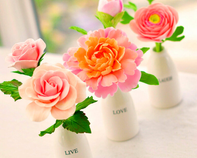 Artificial Flowers in Vases