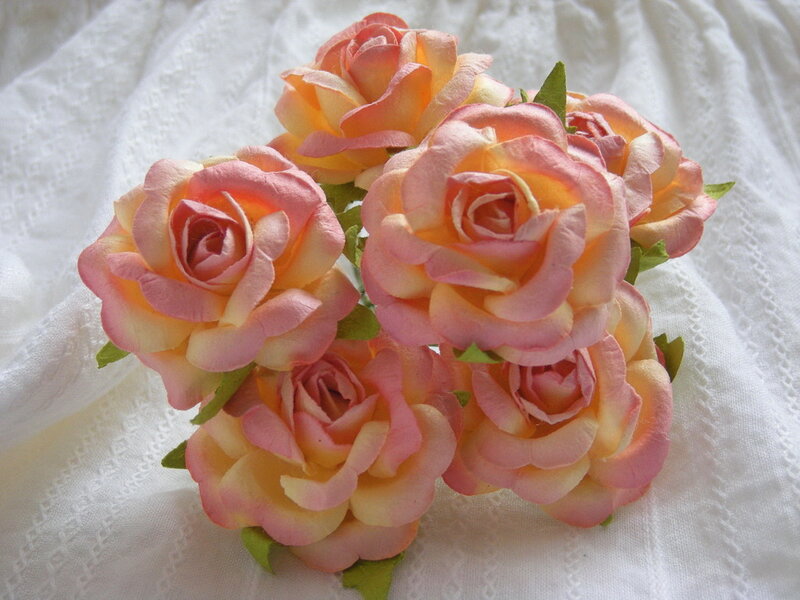 Artificial Roses on Fabric